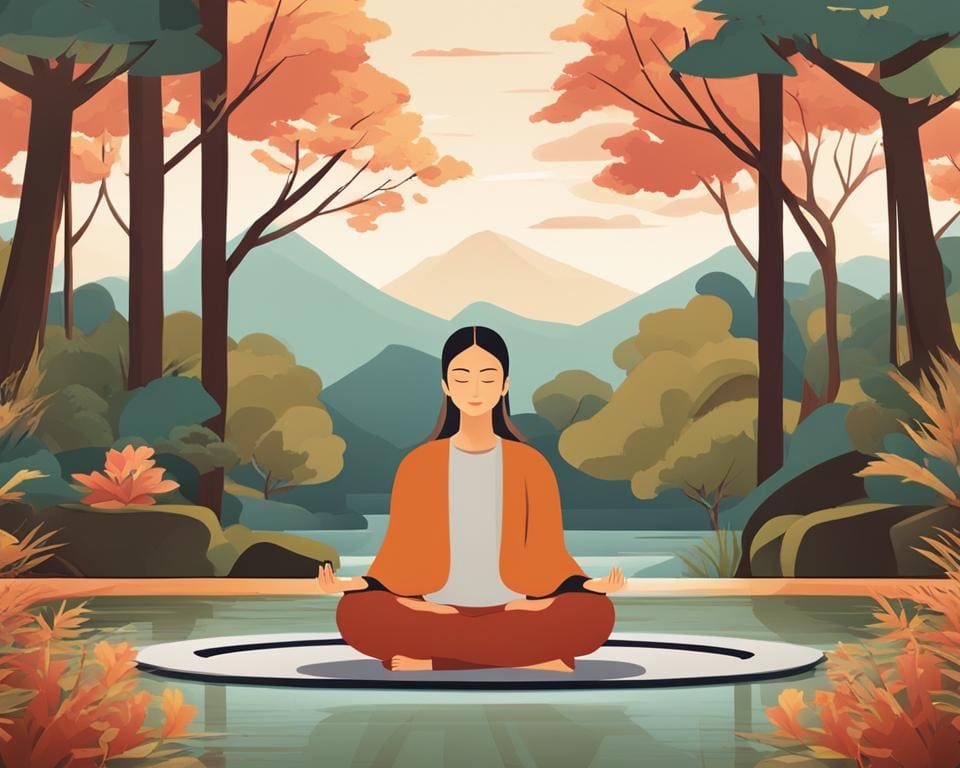 Innerlijke rust tijdens mindfulness retreat of yoga retraite