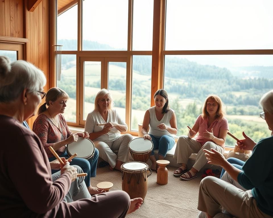Muziektherapie op retraite
