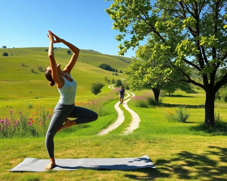 yoga en wandelen